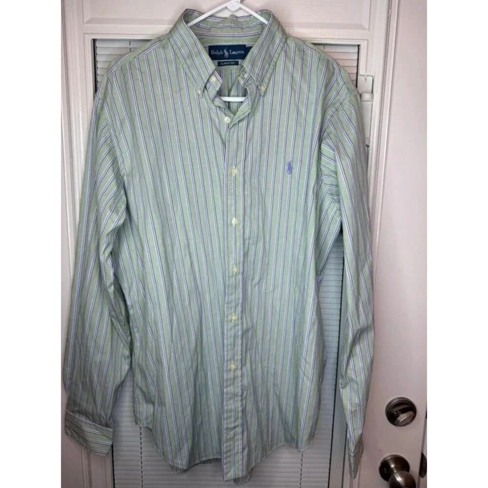Ralph Lauren Classic Fit Men’s Large GStriped Button Down